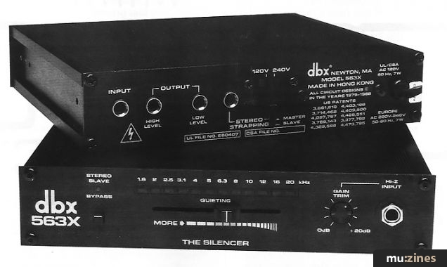 dbx DBX 563X The Silencer Producer Series Single Ended Noise Reduction Unit W Plug B 