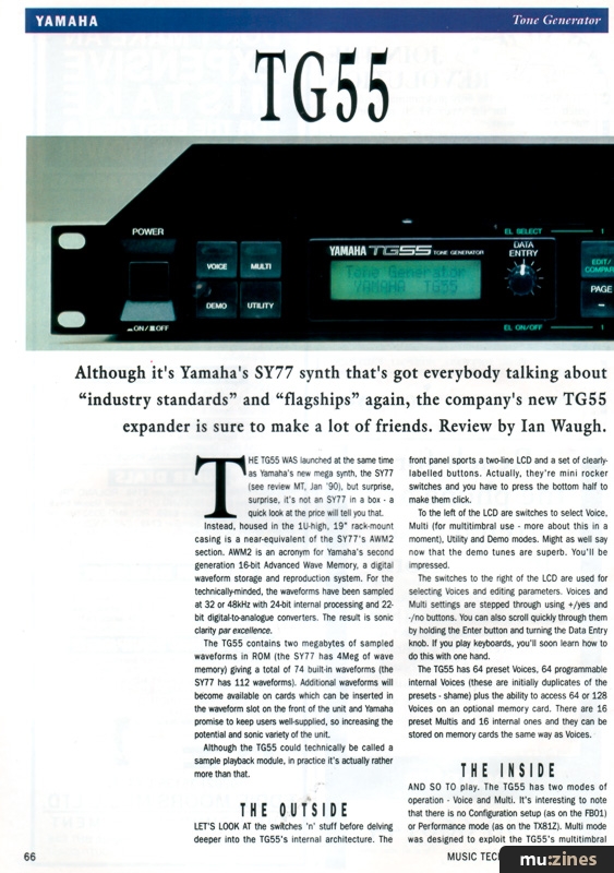 Yamaha TG55 (1989) tone generator