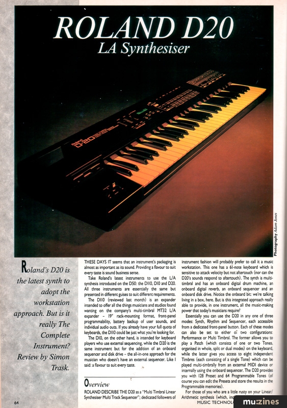 Roland D20 (MT Oct 88)