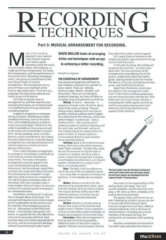 Recording Techniques (SOS Feb 90)